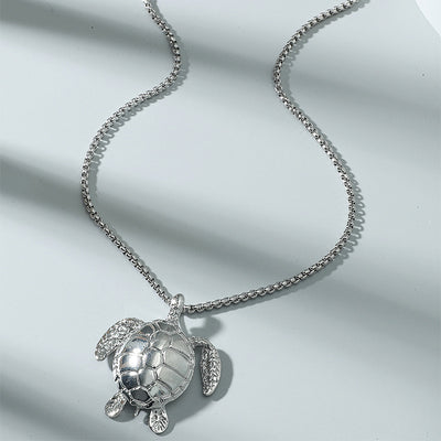 Collar de Tortuga Marina en Plata para Hombre - Image 8