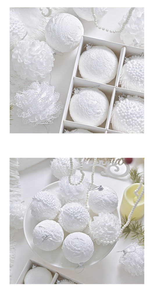 Esfera Navideña con Encaje y Brillo - Adorno Colgante en Caja de Regalo - Image 11