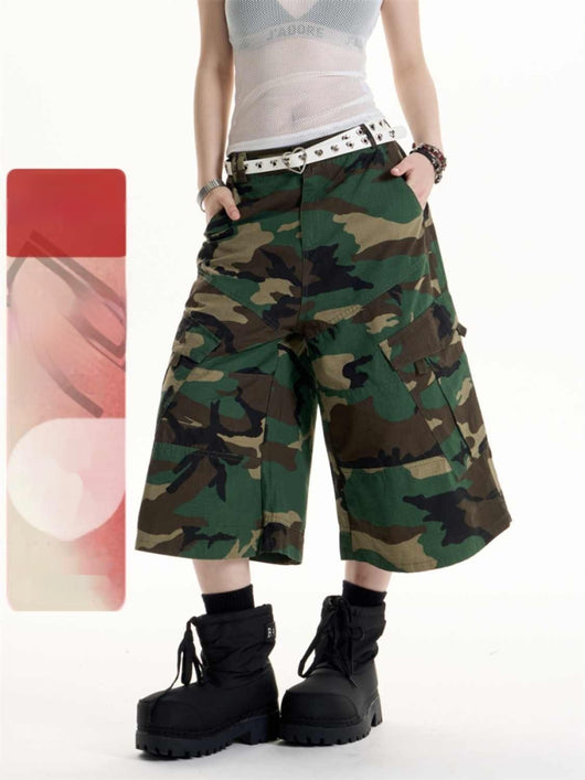 Pantalones Cargo Camuflaje Estilo Retro Americano - Image 8