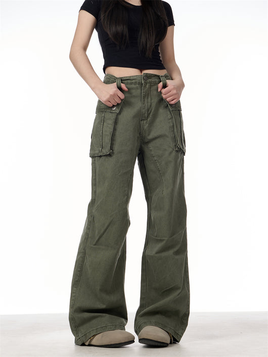 Overol Vintage Desgastado con Bolsillos Grandes - Image 17