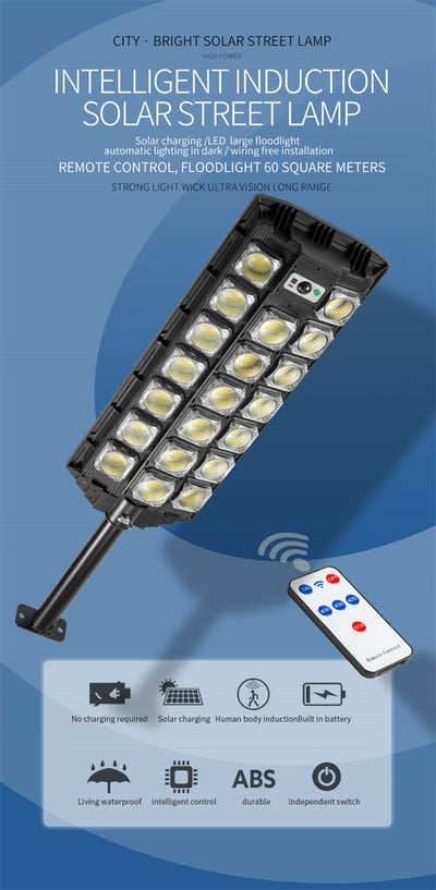Luminaria Solar LED de Tres Filas con Sensor de Movimiento para Exteriores - Image 13