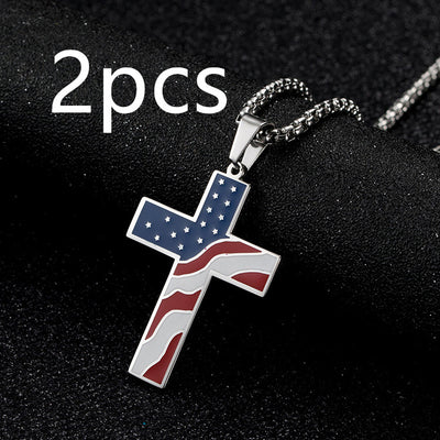 Collar Patriótico con Cruz y Bandera - Image 18