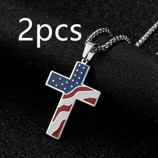 Collar Patriótico con Cruz y Bandera - Image 18