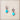 Turquoise Cross Beaded Earring 225u