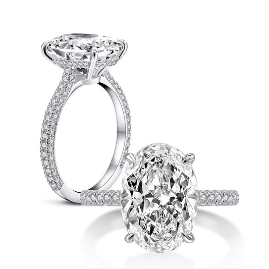Anillo de Plata Esterlina 925 con Piedra de 5 Quilates - Diseño Paloma