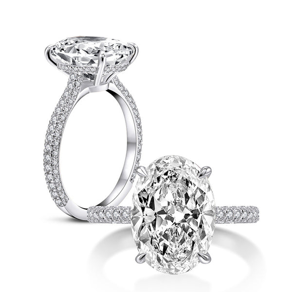 Anillo de Plata Esterlina 925 con Piedra de 5 Quilates - Diseño Paloma