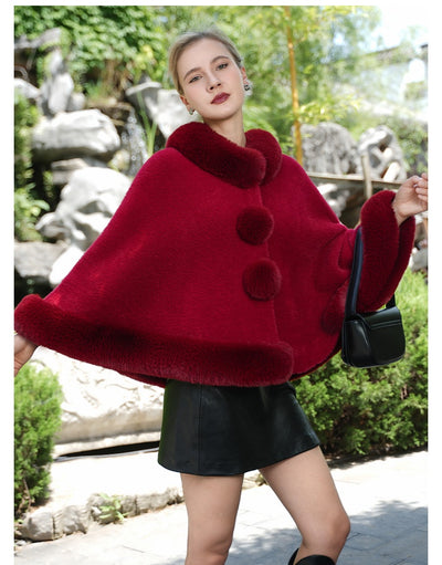 Capa Cardigan de Piel Blanca con Cuello de Peluche Estilo Inverness - Image 9