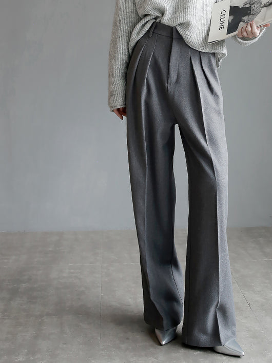 Pantalones de Talle Alto Mujer Pierna Ancha Recta Elegantes - Image 20