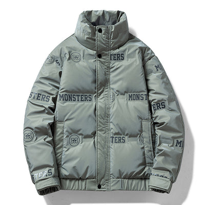 Chamarra Acolchada Urbana para Hombre con Diseño de Letras - Image 9