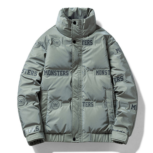 Chamarra Acolchada Urbana para Hombre con Diseño de Letras - Image 9