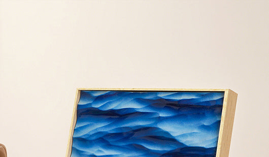 Aparador de Madera Maciza Azul con Pintura Decorativa 3D Marina - Image 11
