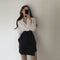 Conjunto de Dos Piezas: Blusa y Falda Talle Alto Evasé Reductora