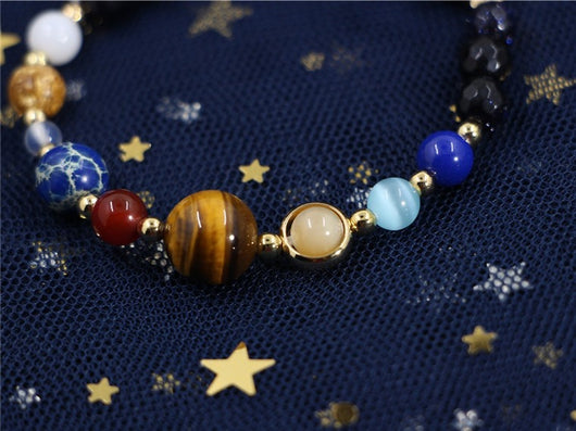 Pulsera del Universo con 8 Planetas en Piedra Azul - Image 17