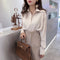 Camisa Suelta Retro Estilo Hong Kong Manga Larga Primavera Otoño