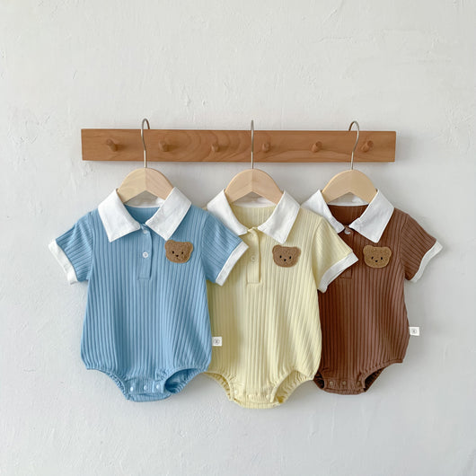 Mameluco Ligero de Verano para Bebé con Diseño de Osito - Image 12