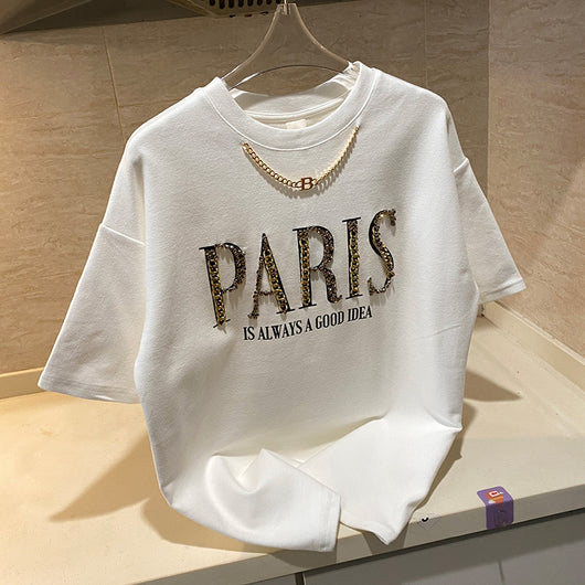 Playera de Algodón Pesado para Mujer con Forro Térmico