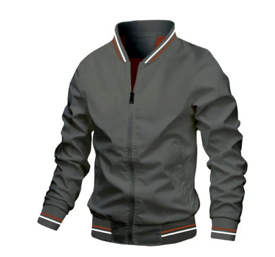 Chamarra Deportiva de Rayas con Cierre para Hombre - Casual Primavera Otoño - Image 7