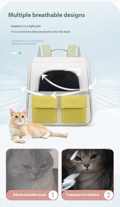 Mochila Transparente para Gatos de Gran Capacidad con Lona - Image 16