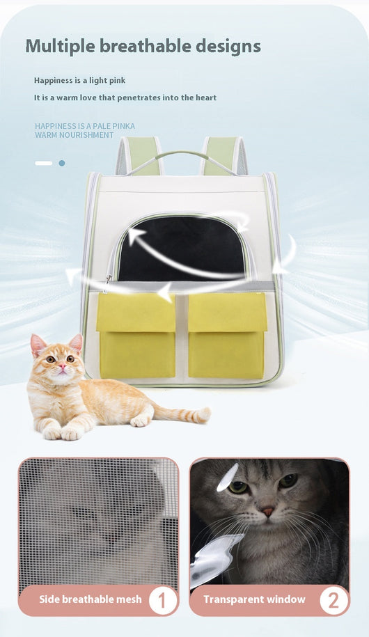 Mochila Transparente para Gatos de Gran Capacidad con Lona - Image 16