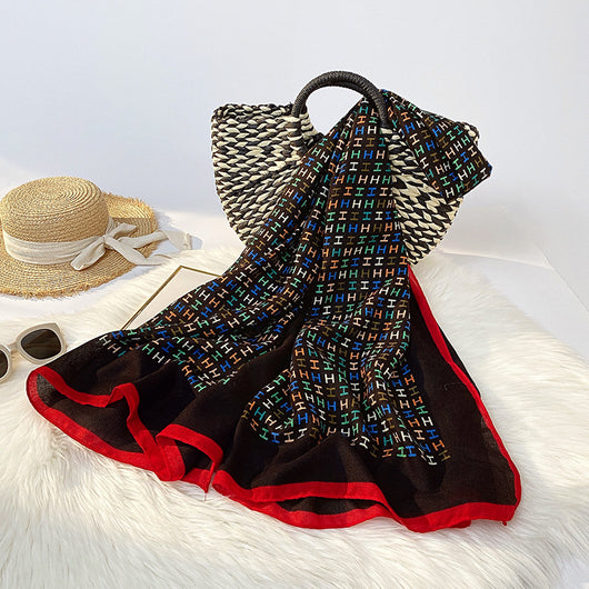 Pañuelo de Seda Estampado para Mujer - Algodón y Lino - Image 13