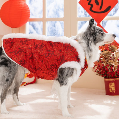 Abrigo Chino Acolchado para Perros Grandes - Estilo Tang con Pelaje de Conejo - Image 29