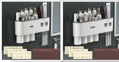 Portacepillos de Pared Premium con Vaso Enjuague Integrado - Image 13