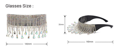 Gafas de Sol con Aro Decorativo, Diamantes y Borlas Artesanales - Image 12