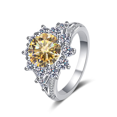 Anillo de Plata 925 con Moissanita de 3 Quilates - Lujo Asequible para Mujer - Image 15