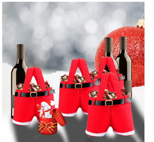 Bolsa de Regalo Navideña Estilo Pantalón Santa en Tela de Lana - Image 19