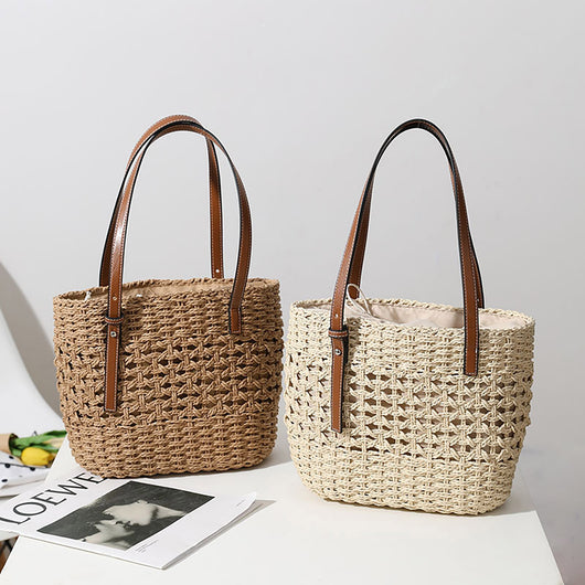 Bolso de Playa Tejido para Mujer - Diseño de Moda Contemporáneo - Image 4