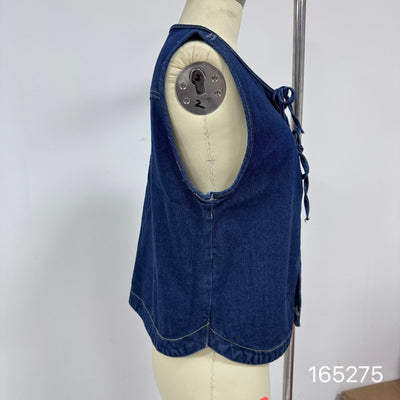 Chaleco Denim Sin Mangas con Detalles de Cuerda para Mujer - Image 14