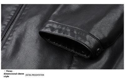 Chaqueta de Cuero Casual Acolchada para Hombre con Forro Polar - Image 31