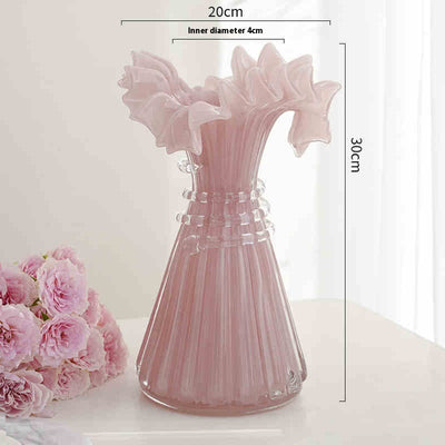 Florero de Cristal Elegante con Diseño de Encaje Francés - Image 3