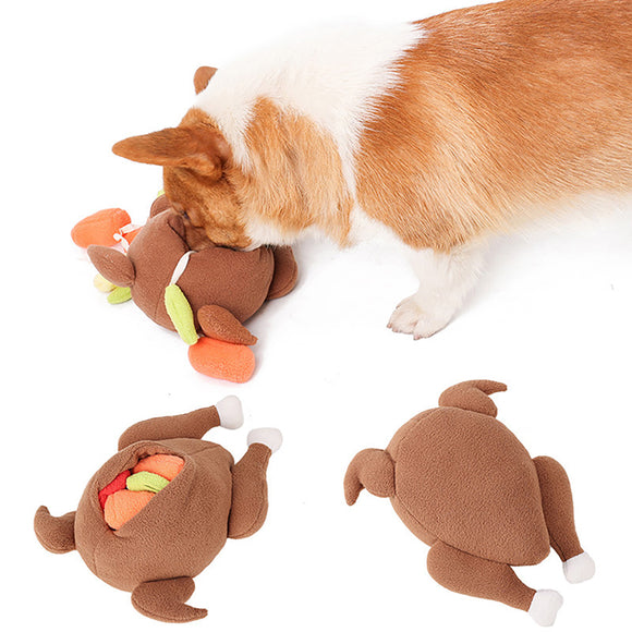 Juguete Interactivo de Peluche con Escondites de Vegetales para Perros