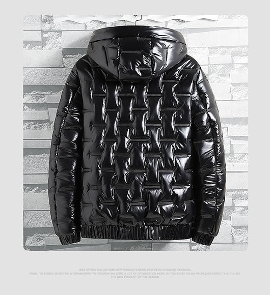 Chamarra de Invierno para Hombre con Capucha y Acabado Brillante - Image 10