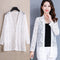 Thin Cardigan with Long Sleeve Lace Blouse