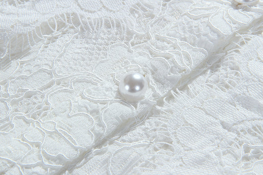 Traje de Encaje Blanco Elegante para Mujer - Image 19