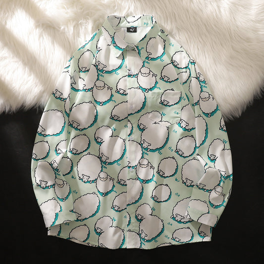 Camiseta Vintage Unisex con Estampado de Oveja Retro