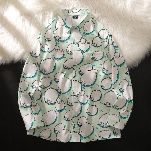 Camiseta Vintage Unisex con Estampado de Oveja Retro