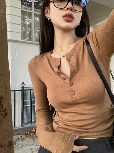 Blusa Interior Ajustada de Manga Larga Pure Desire - Diseño Elegante para Mujer - Image 11