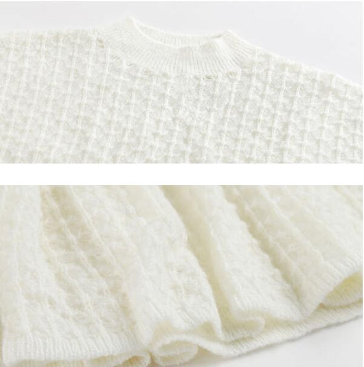 Vestido Largo Calado de Mohair con Manga Larga - Conjunto de Dos Piezas - Image 13