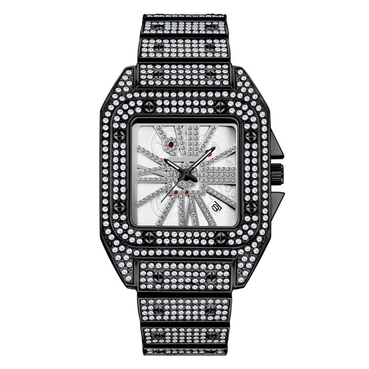 Reloj Hombre Hip Hop Diamantes Esfera Grande Cuarzo - Image 17