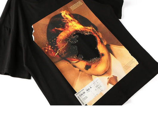 Camiseta Suelta Estilo Boyfriend Unisex con Estampado de Personajes Urbanos - Image 10