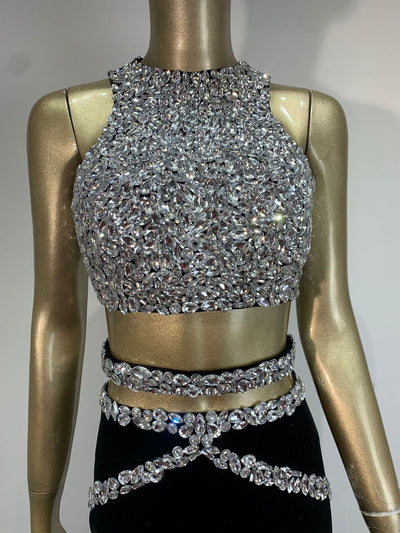 Vestido de Noche Brillante con Cristales Rhinestone para Mujer - Image 12