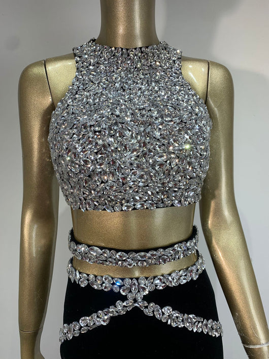 Vestido de Noche Brillante con Cristales Rhinestone para Mujer - Image 12
