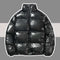 Chaqueta de Algodón con Cuello Alto Brillante para Hombre