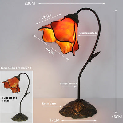 Lámpara de Mesa de Cristal Estilo Clásico Americano Retro - Image 15