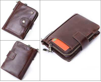 Bolsa de Cuero Genuino con Cierre de Hebilla - Estilo Casual y Versátil - Image 12