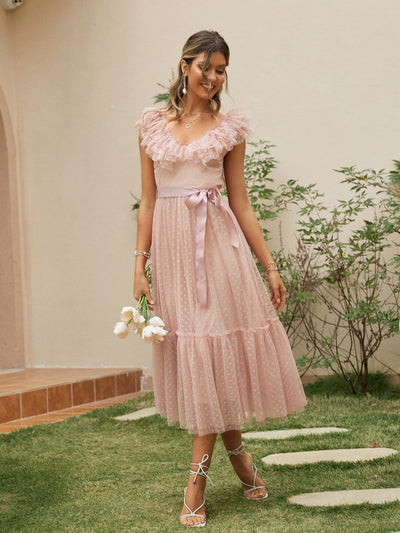 Vestido Slip de Encaje Liso - Image 2