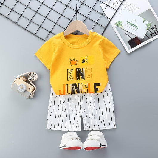 Conjunto de Pijama Infantil de Algodón - Camiseta y Pantalón Corto - Image 20